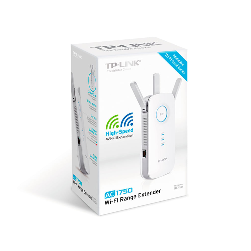 Extensor Wi-Fi TP-LINK RE450 AC1750 velocidad 2 bandas