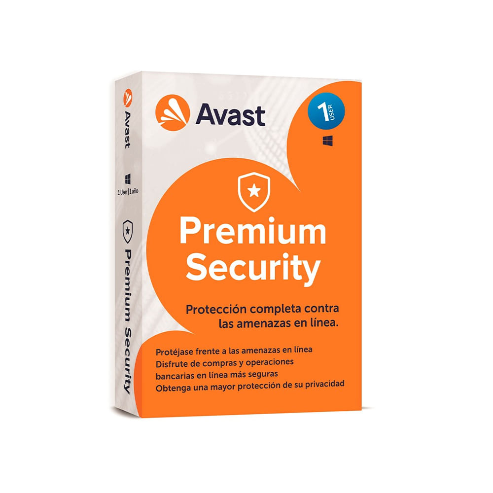 Antivirus AVAST Premium Security 1 usuario protección avanzada seguridad ciberseguridad software