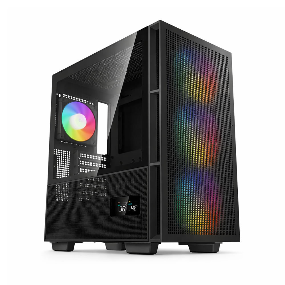 Case Deep Cool CH560 Digital S/Fuente con panel de vidrio color negro