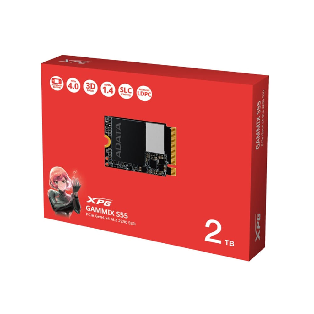 SSD M2 XPG GAMMIX S55 2TB PCIe 4.0 Alta Velocidad F2230 para Gaming y Almacenamiento