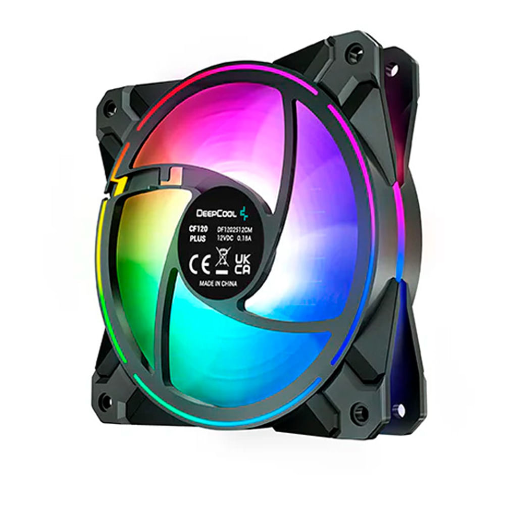 Cooler para case Deepcool CF 120 RGB 120MM 25MM color negro