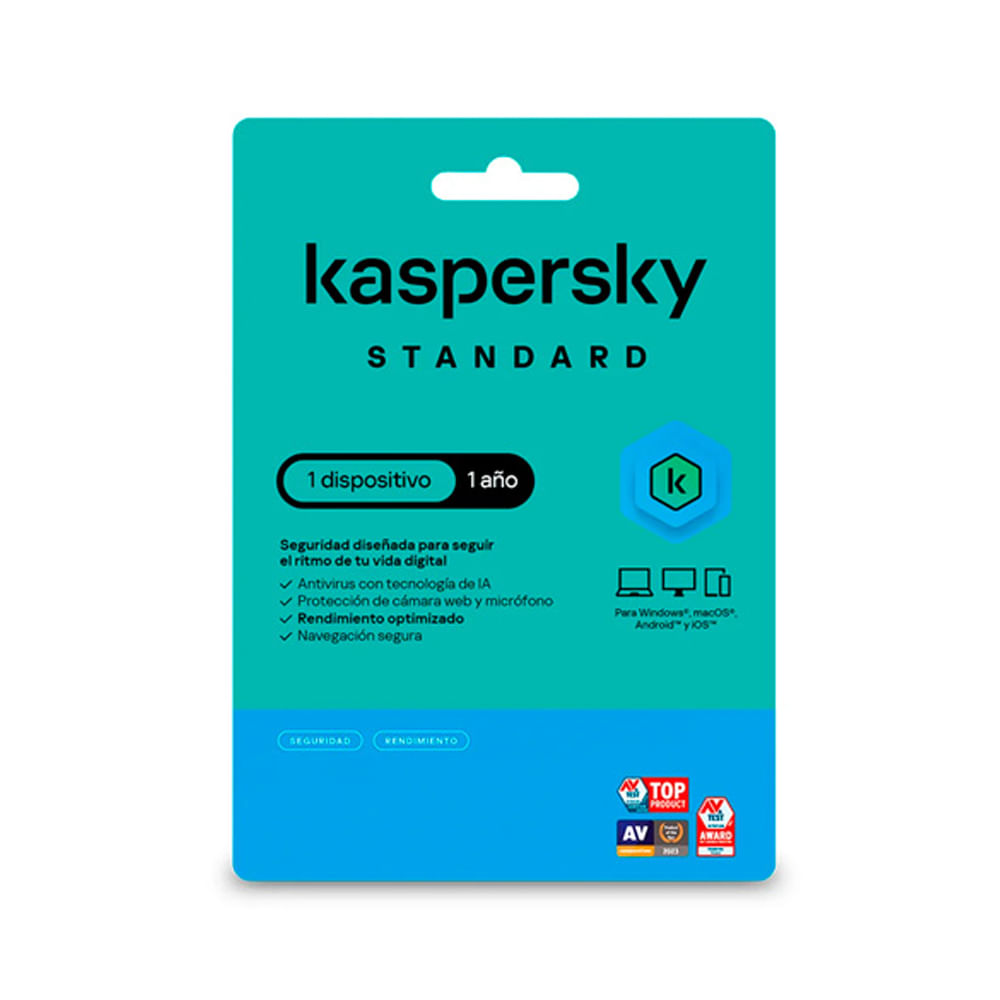 Antivirus Kaspersky Standard 1 PC 12 meses