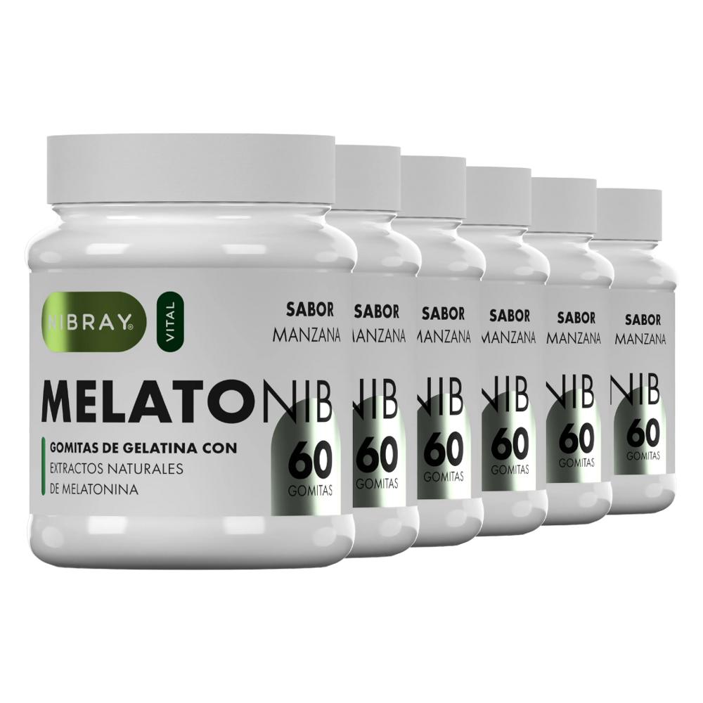 Gomitas De Melatonina Nibray Vital 6 Frascos 5 Mg Por Servicio