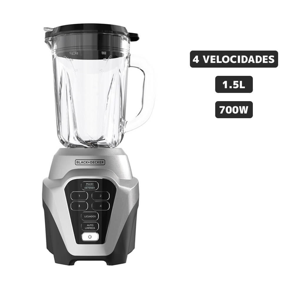 Licuadora BLACK+DECKER 1.5L BL0976-1MDCL Gris