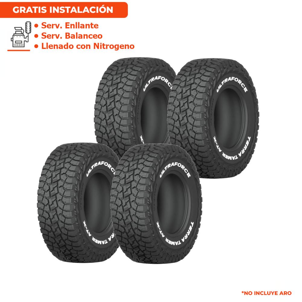 Pack de 4 Llantas LT205/70R16 ULTRAFORCE TERRA TAMER AT-X 108/104R