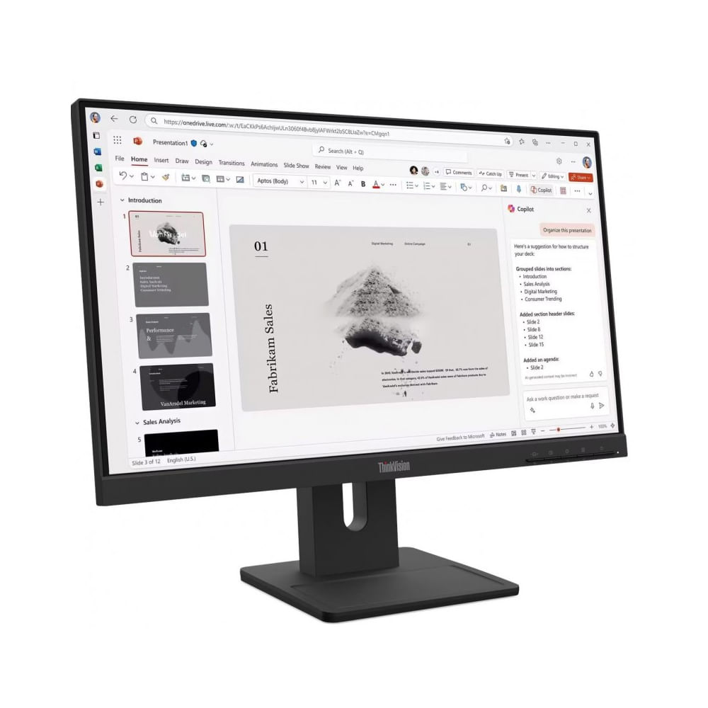 Monitor Lenovo E22-40 resolución HDMI DP VGA