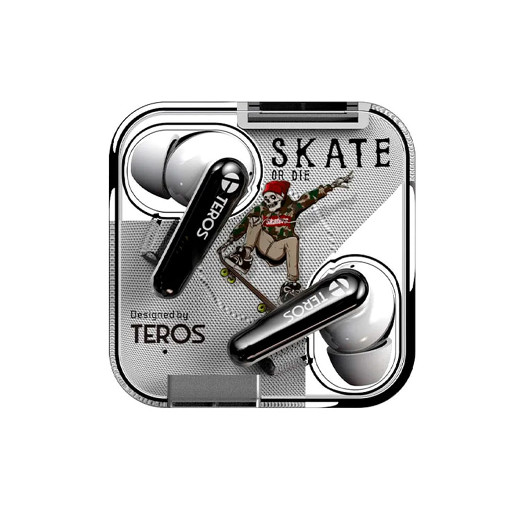 Audífono Teros TE-8072 Inalámbrico Bluetooth 5.2 Color Blanco
