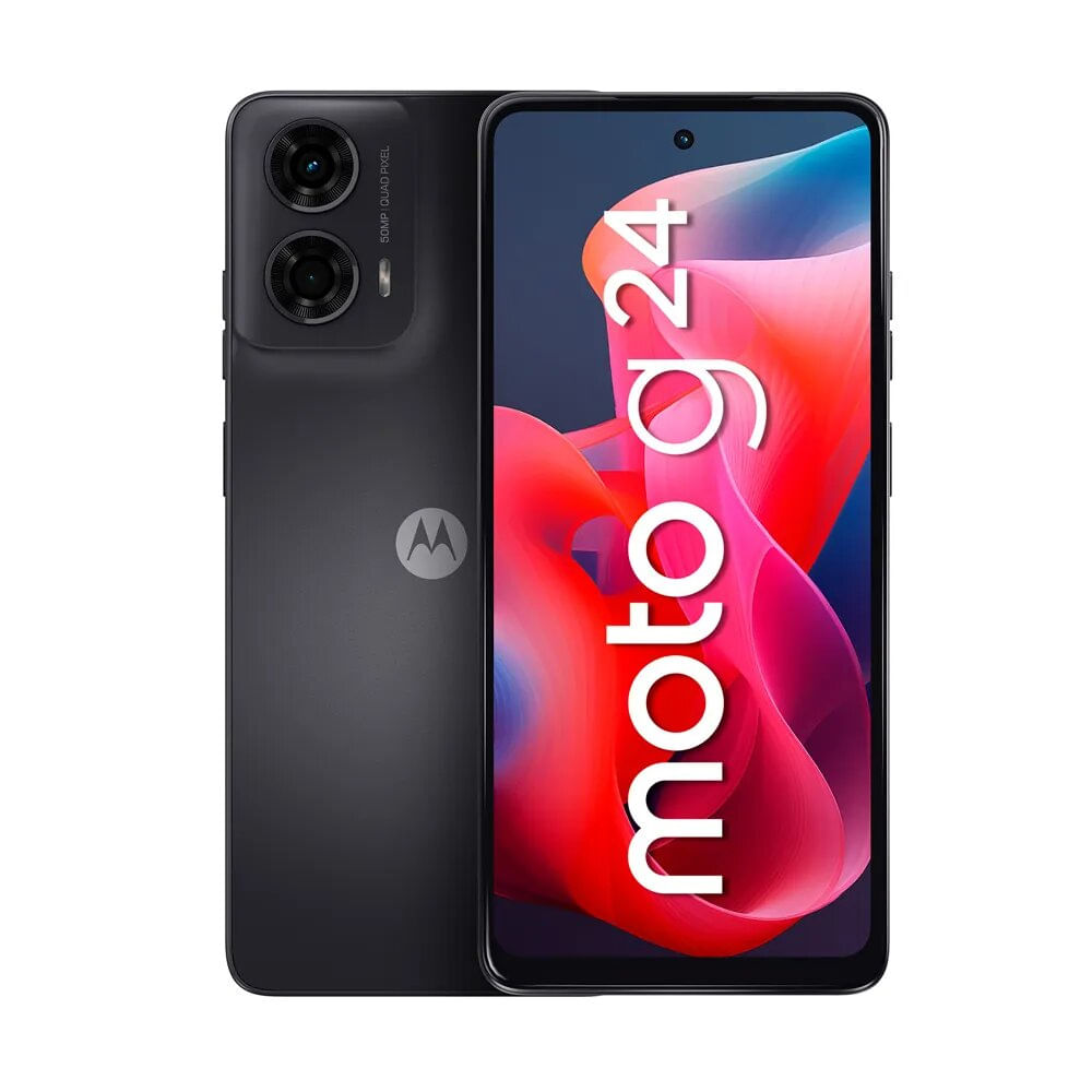 Smartphone Motorola G24 4GB RAM 256GB ROM capacidad 256GB color gris acero