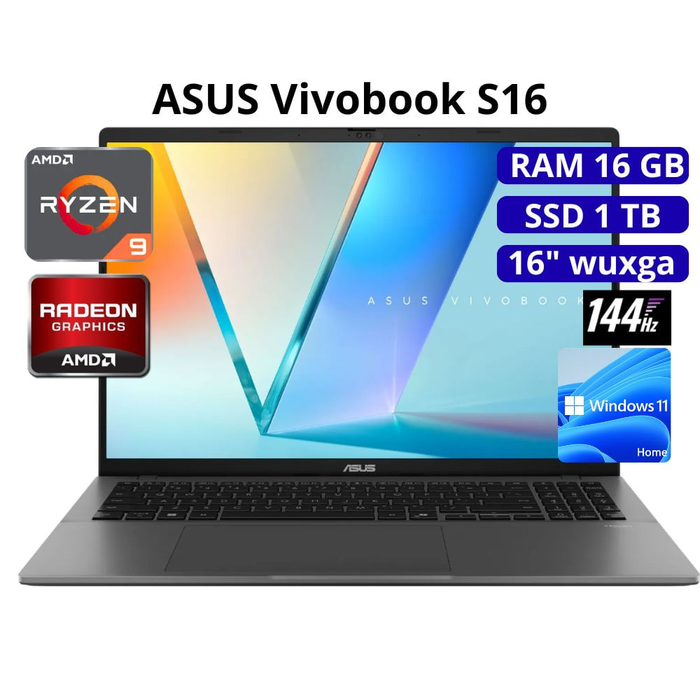 LAPTOP ASUS VivoBook 16 AMD RYZEN 9 Ram 16GB SSD 1TB -M3607HA-RPO66