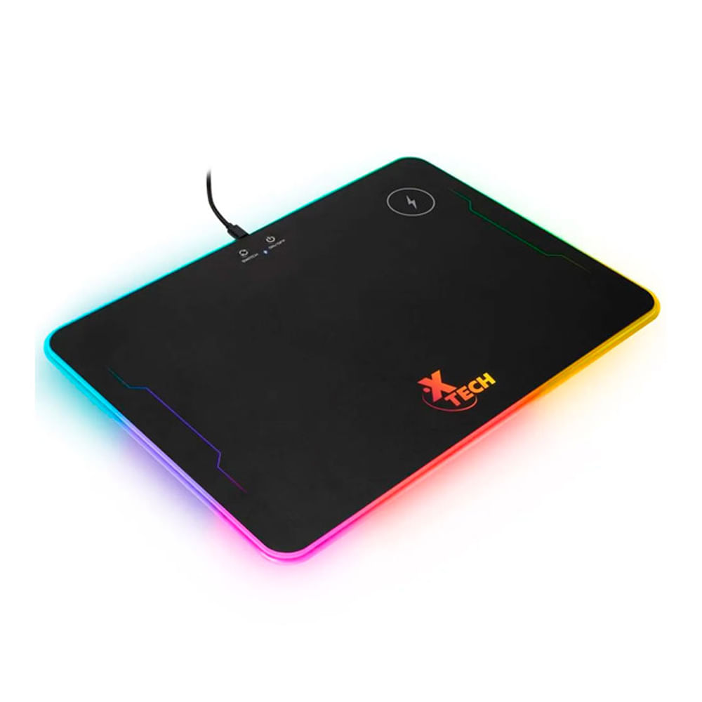 Pad mouse gaming XTECH SPECTRUM XTA-201 RGB con cargador inalámbrico