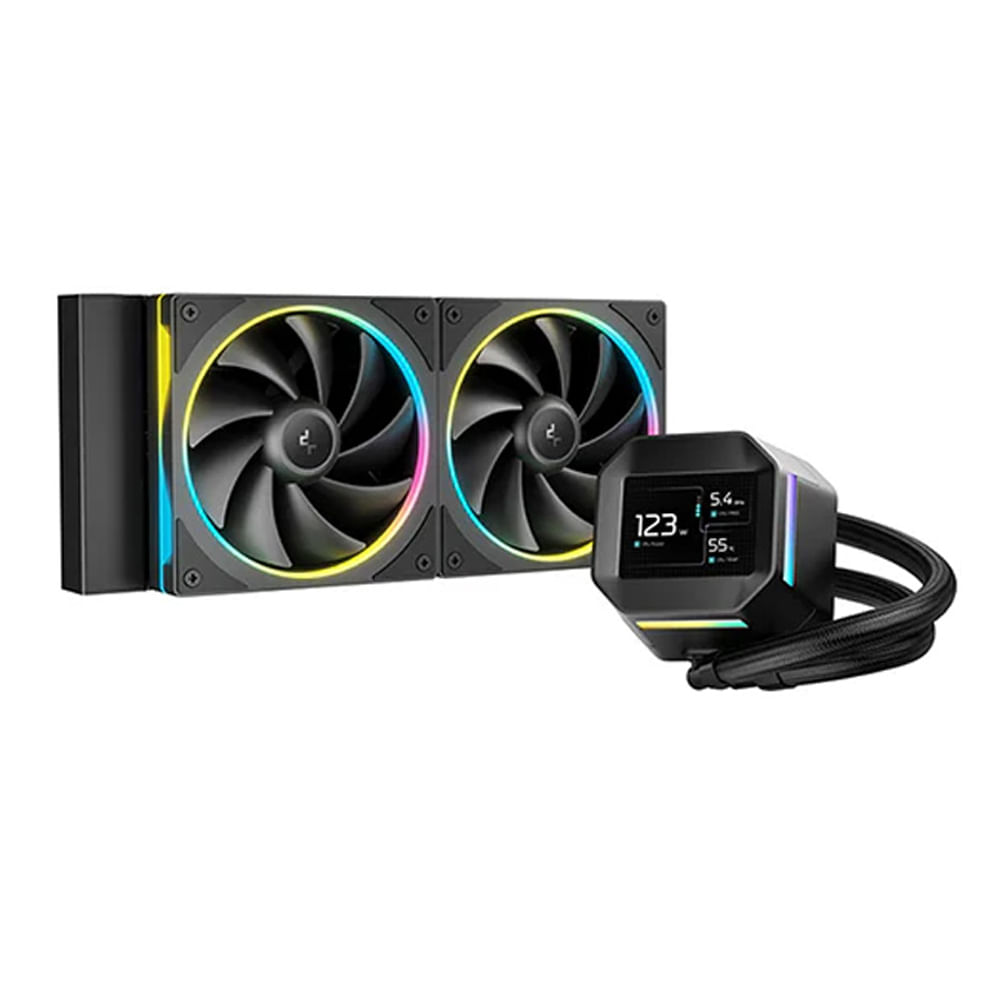 Sistema de enfriamiento líquido Deepcool LM240 A-RGB 240 mm aluminio negro