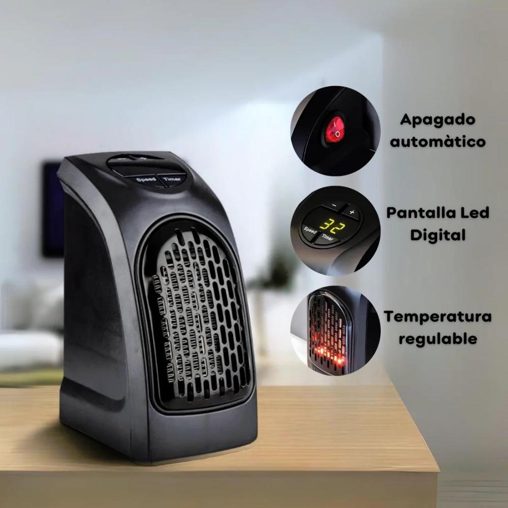 Calefactor Portatil Regulable 800W Temporizador