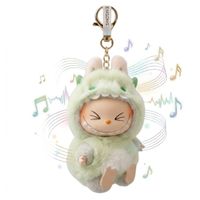 Labubu Peluche Musical Luces  Llavero Ropita Dinosaurio Coleccionable Have a Seat