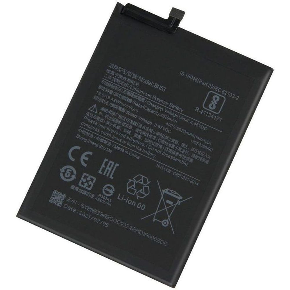 Bateria xiaomi redmi note 9 pro - bn53 toriginal-sm nuevo