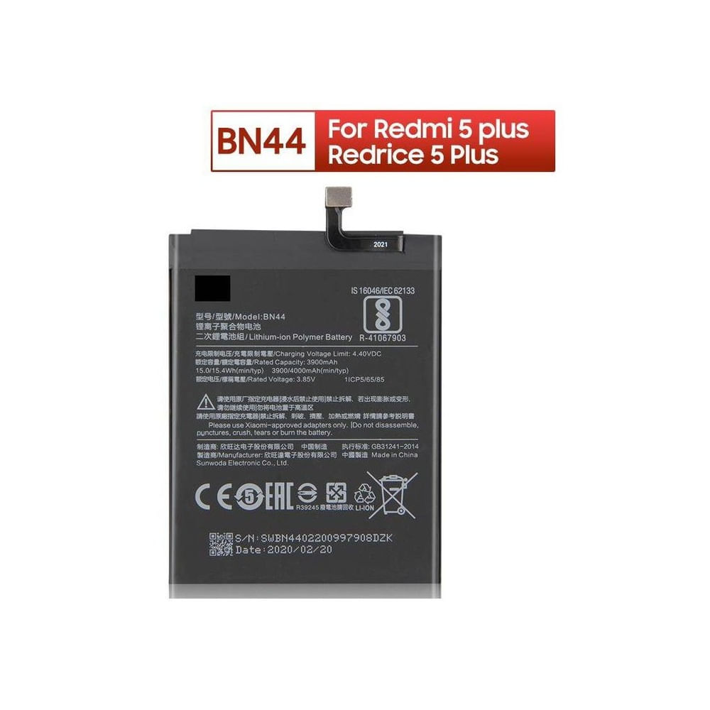 BATERIA REDMI 5 PLUS - BN44 NUEVO-NEGRO