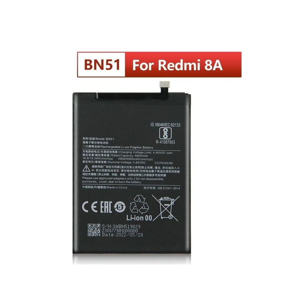 BATERIA REDMI 8 - BN51 TORIGINAL-SM NUEVO-NEGRO