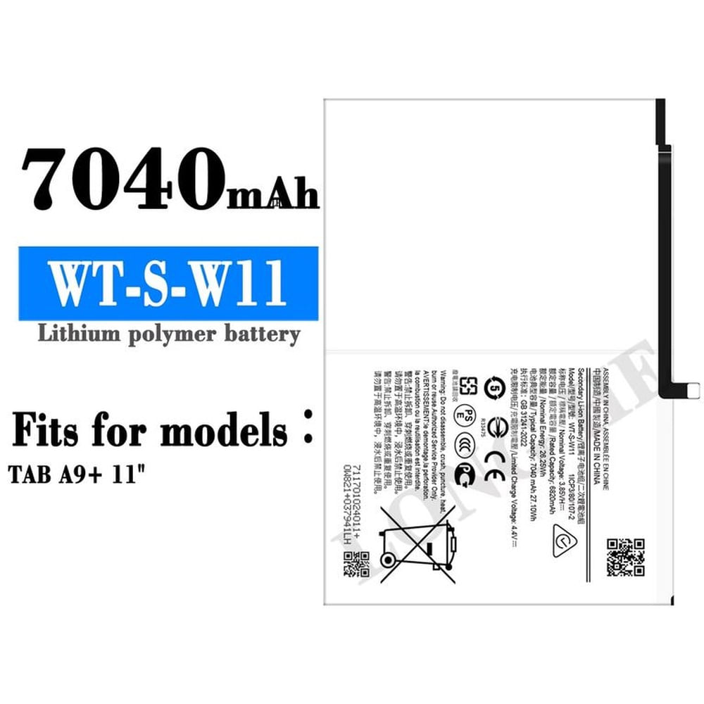 BATERIA GALAXY TAB A9+ (A9 PLUS) SM-X210 / SM-X215 - WT- S-W11 NUEVO