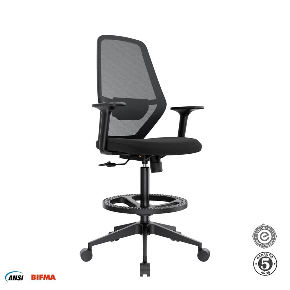 Silla Cajero Ergonómico Icon Negro Bn An Althea Confort