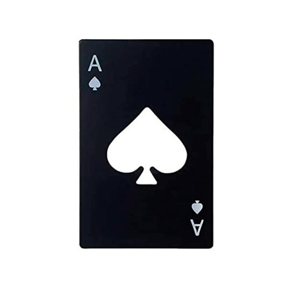 Abridor de botellas chapa acero inoxidable póker