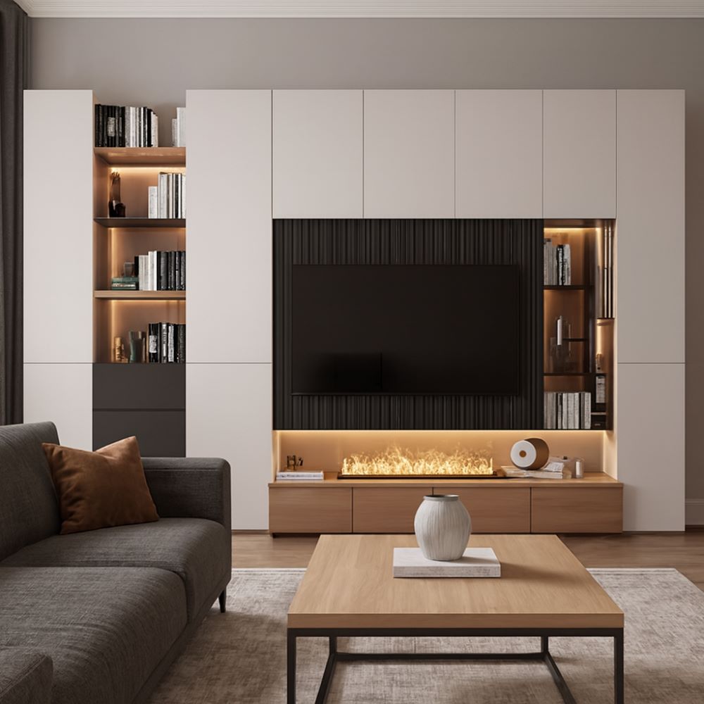 Centro de Entretenimiento Havn - Blanco y Marrón