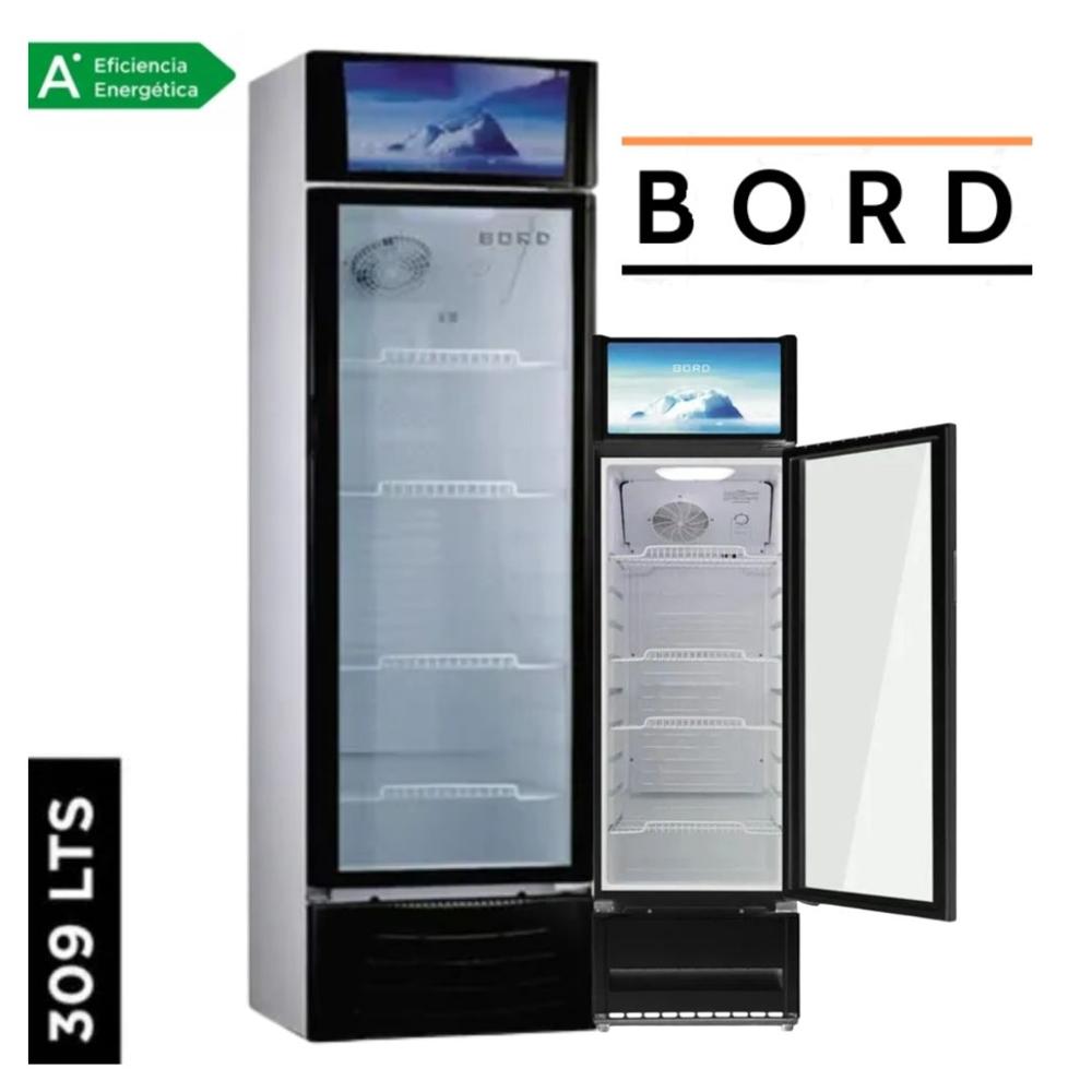 CONGELADORA EXHIBIDORA BORD 309LT VERTICAL COLOR NEGRO MOD EX309-M