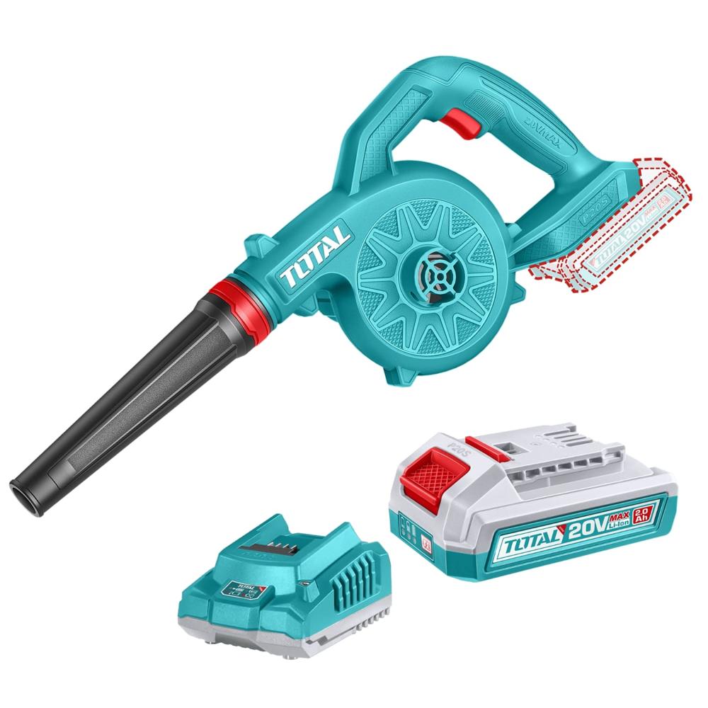 Sopladora 20V con 1 batería 2,0 Ah y cargador Total TABLI20781