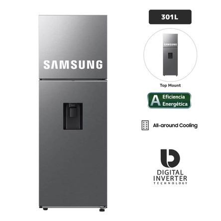 Refrigeradora SAMSUNG All Around Cooling 301Lt Inox RT31DG5220S9PE Refrigeradora SAMSUNG All Around Cooling 301Lt Inox RT31DG5220S9PE