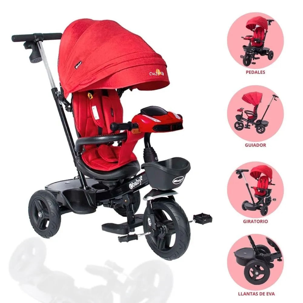 Triciclo Ebaby Aria 334 Rojo