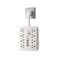 Multipuerto de carga 14en1 8AC 6USB 250V 0.08m PLS-141 Blanco