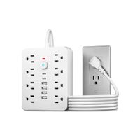 Multipuerto de carga 14en1 8AC 6USB 250V 3m PLS-141 Blanco