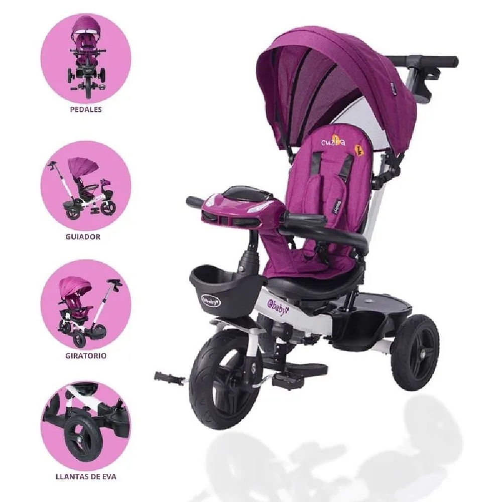 Triciclo Ebaby Aria 334  Morado