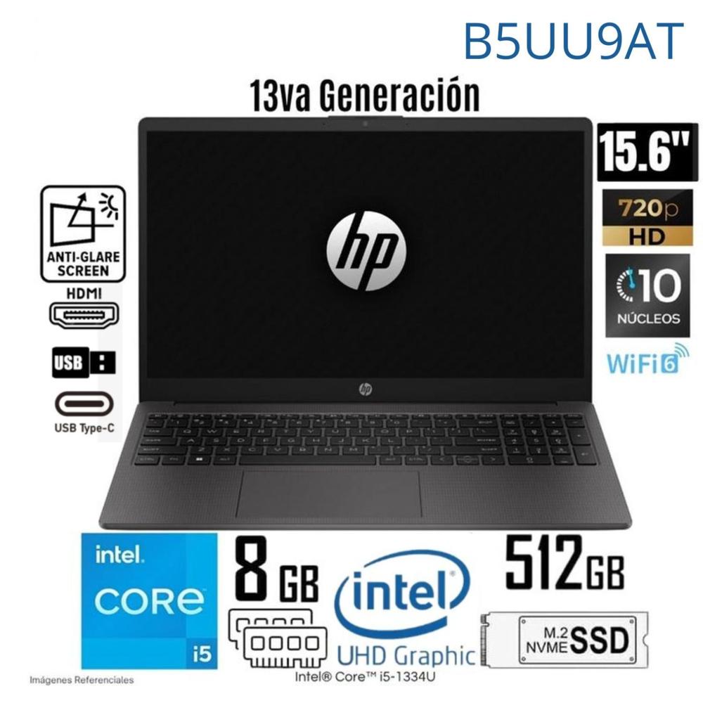 NB HP 250 G10 I5-1334U 8GB SSD512GB 15.6 Pulg WIN 11 HOME B5UU9AT