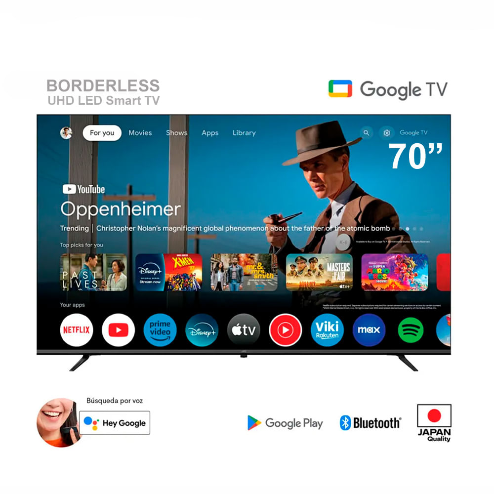 Televisor JVC 70 Smart Ultra HD 4K LT-70KM558N Google TV