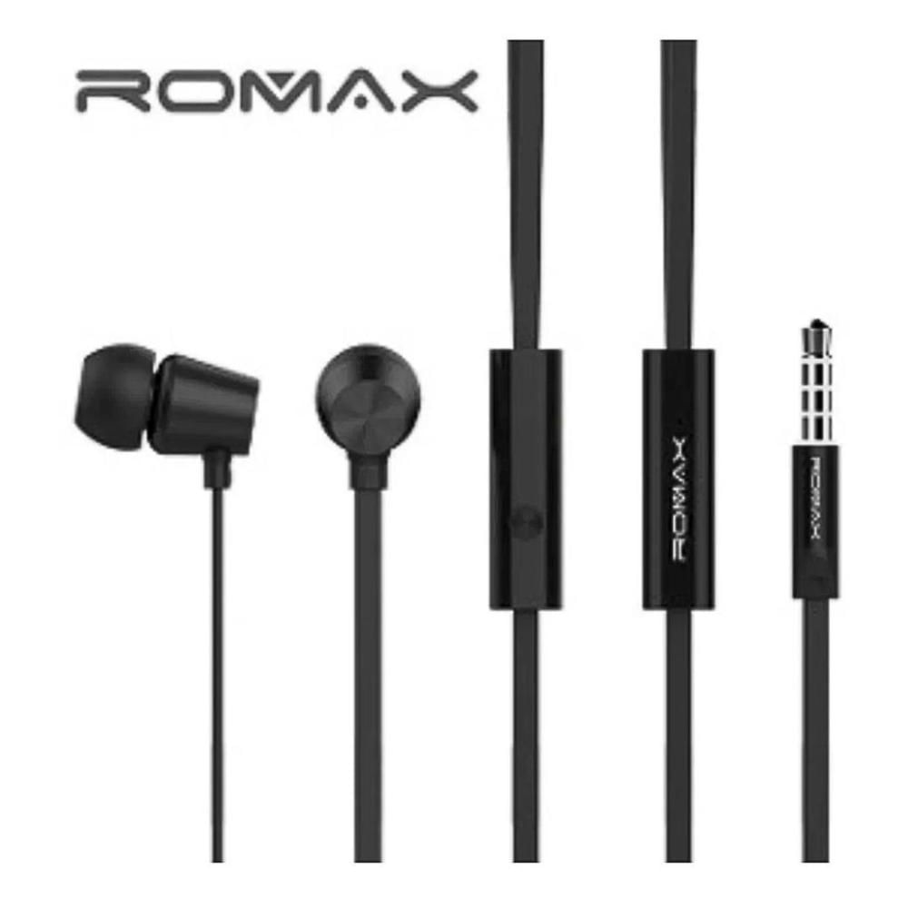 Audífonos Earphones extrabass con Micrófono ROMAX