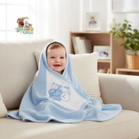 colcha Manta Algodón para Bebé celeste osito