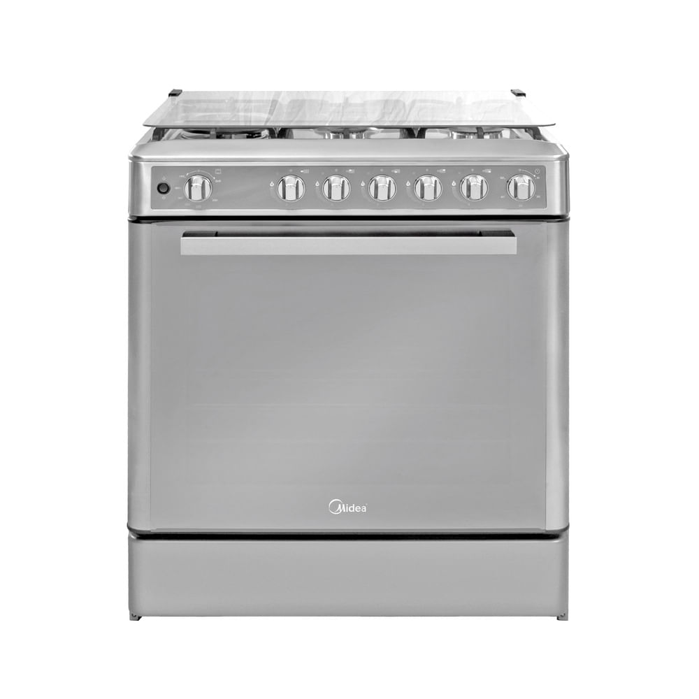Cocina a Gas MIDEA 5 Quemadores MGS30F2LCCWSS-PE Acero Inoxidable