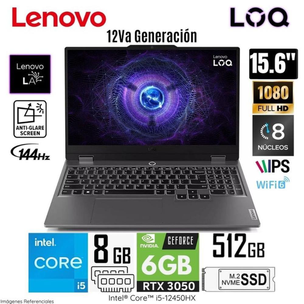 NB LENOVO LOQ 15IAX9 I5-12450HX 8GB SSD512GB RTX3050 6GB WIN 11 HOME 83GS006WLM