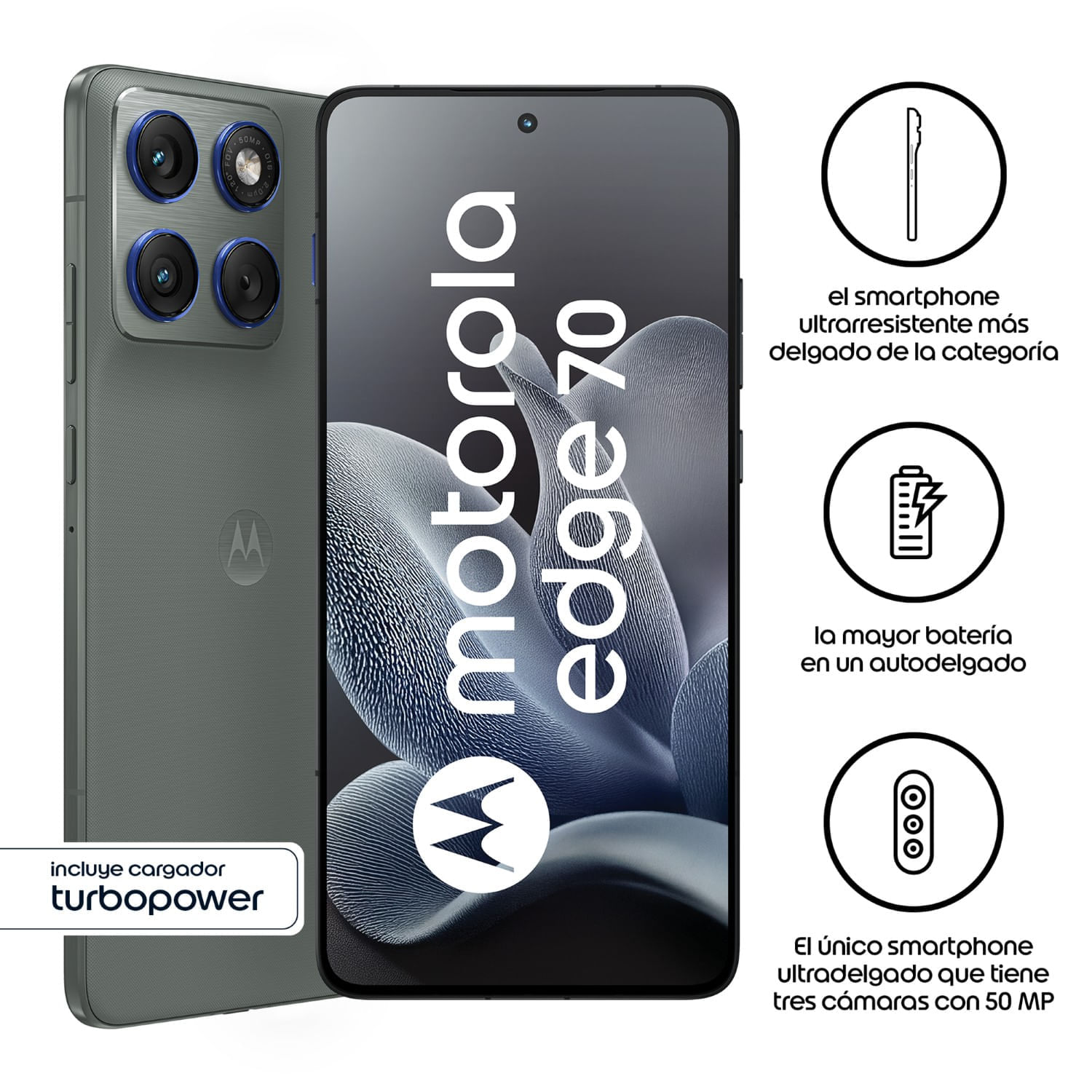 Celular Motorola Moto Edge 70 12GB + 512GB Gris