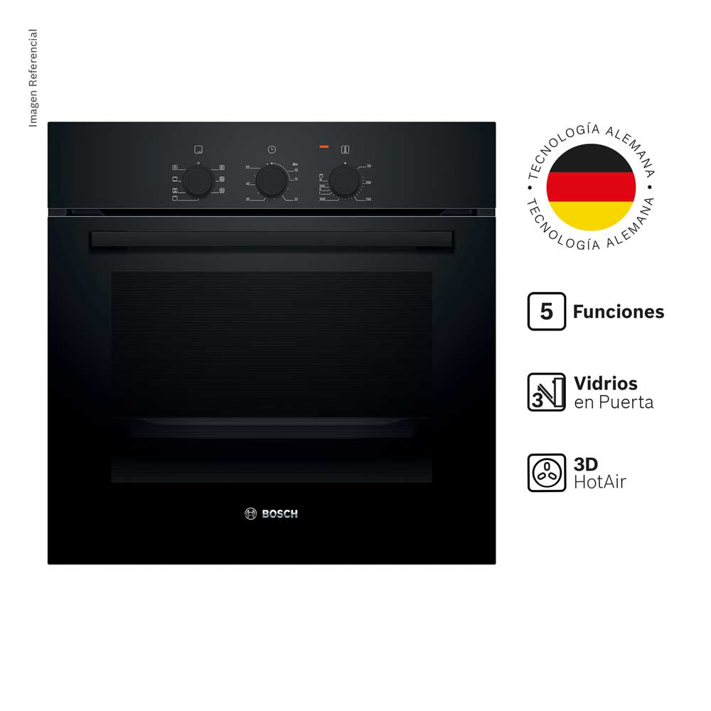 Horno Empotrable Bosch 66L HBF011BA2 Negro