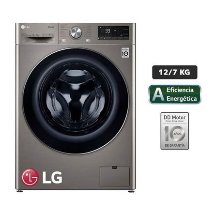 Lavaseca LG Carga Frontal 12Kg/7Kg WD12PVC3S6C Platino Lavaseca LG Carga Frontal 12Kg/7Kg WD12PVC3S6C Platino