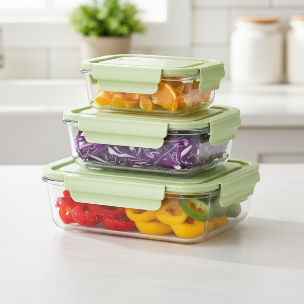 Tapers De Vidrio Herméticos Con Válvula - 3und Verde