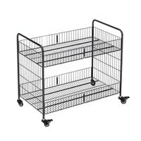Carrito plegable extraíble para Puesto Multifuncion 80cm Negro