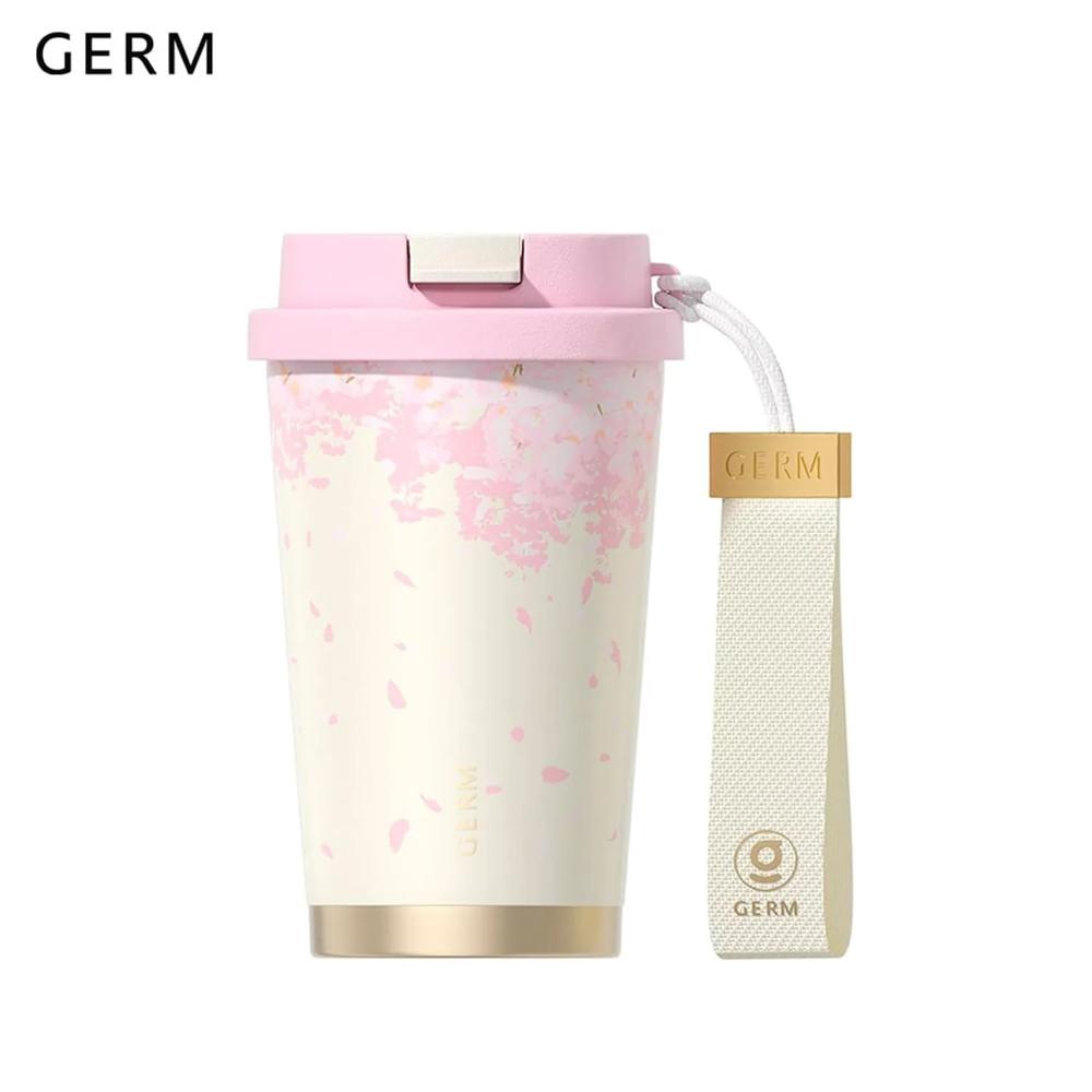Vaso Térmico Germ Sakura Flores Rosa 390ml Acero Inoxidable