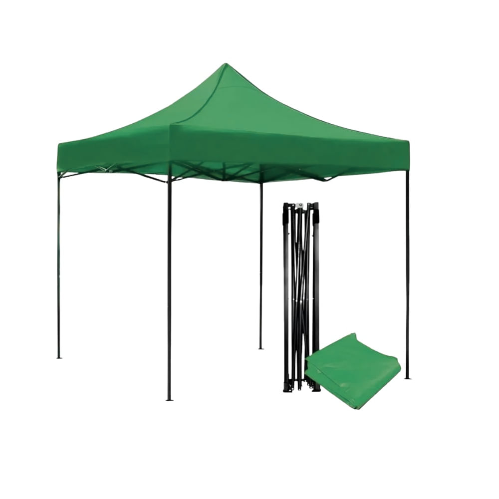 Toldo Plegable 3x3 metros Lona Verde 3 metros de Alto