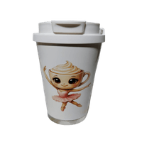 Taza térmica de acero inoxidable de 600 ml  diseño  de Ballerina Capuchina