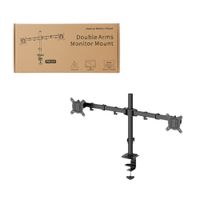 Soporte para 2 Monitores de 13"" a 27"" Articulado con Doble Brazo y Base Fija PM100