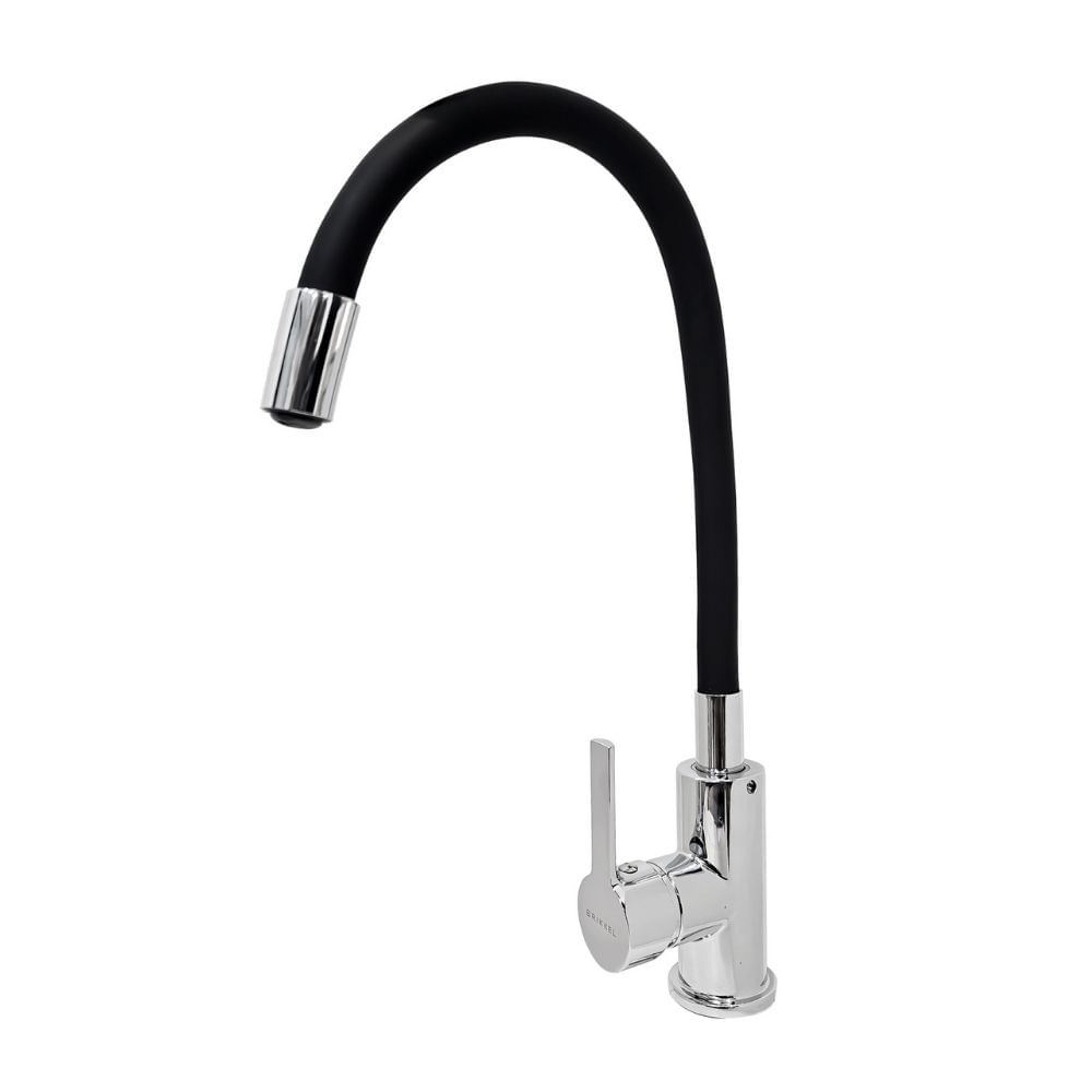 Mezcladora Monocomando para Lavadero Flex Negro Metusa