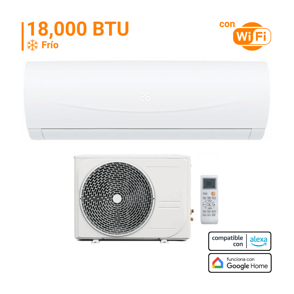 Aire Acondicionado Split Orange 18000 BTU CS-18C2A Blanco On/Off con Wifi