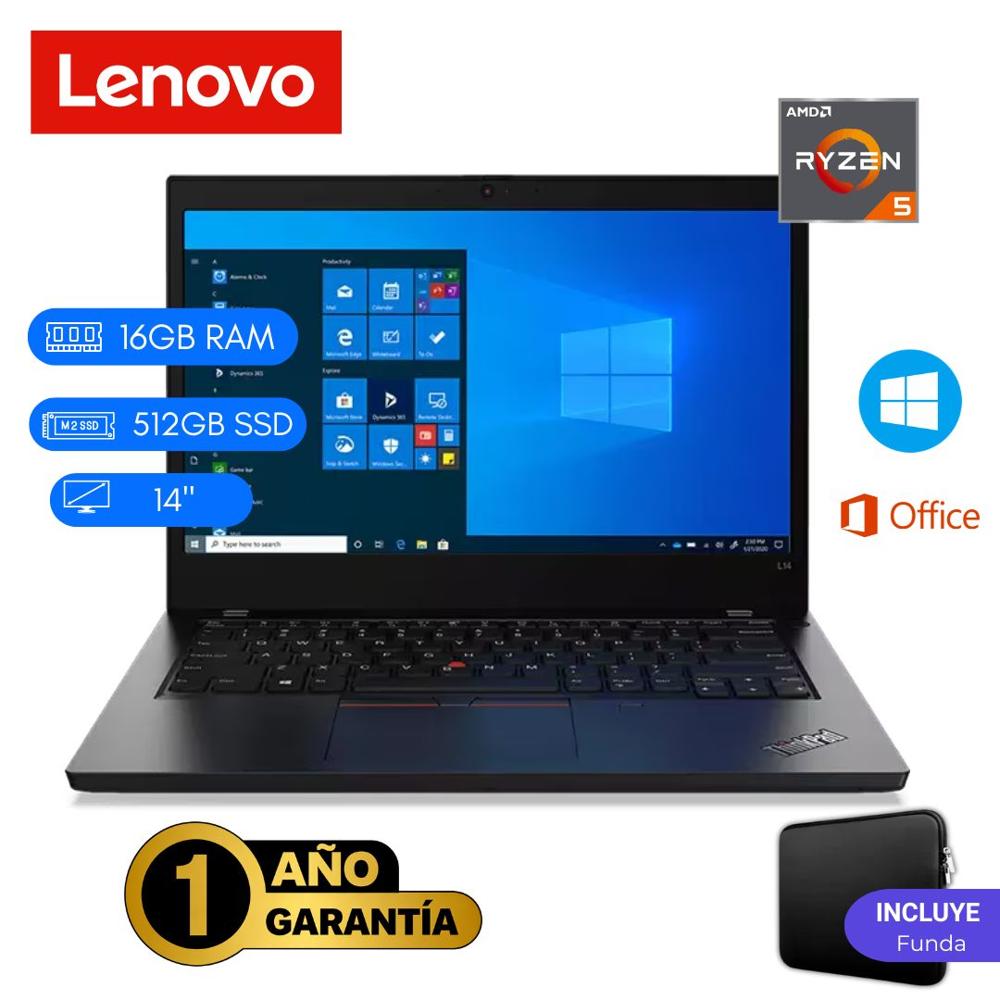 LENOVO THINKPAD L14 SEMINUEVO - RYZEN 5 SERIE 5000 - 16GB DDR4 -512GB M.2