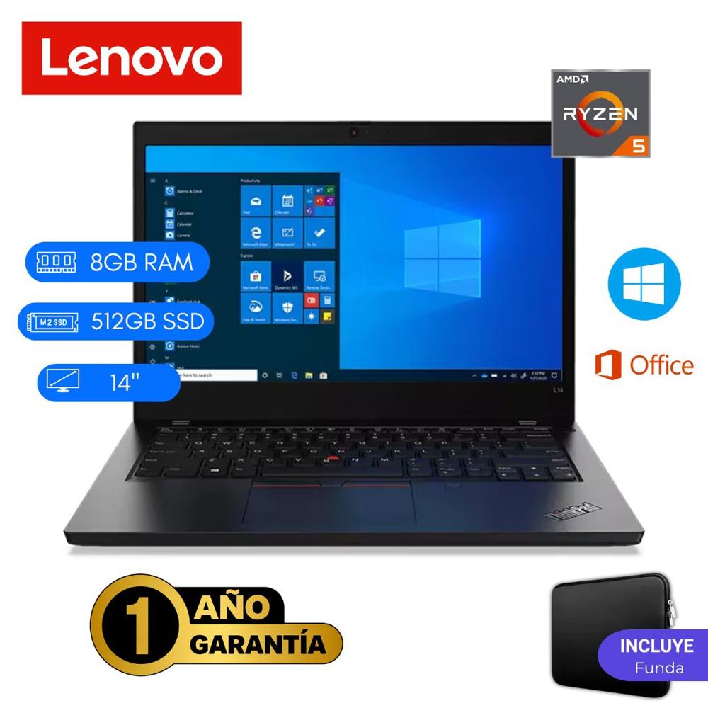 LENOVO THINKPAD L14 SEMINUEVO - RYZEN 5 SERIE 5000 -8GB DDR4 - 512GB M.2